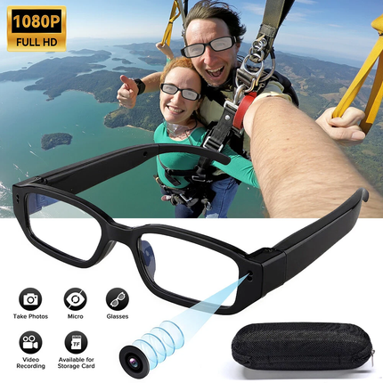 1080P HD Glasses Wearable Camera Outdoor Sports Cam Eye Glasses w/ 32G Card