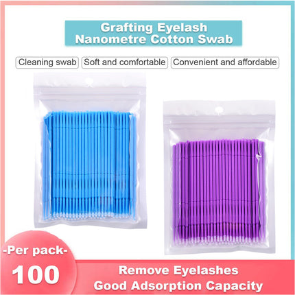 400pcs Disposable Cotton Swab Micro Brush Eyelashes Extension - Image 10