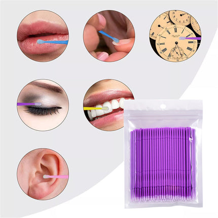 400pcs Disposable Cotton Swab Micro Brush Eyelashes Extension - Image 2