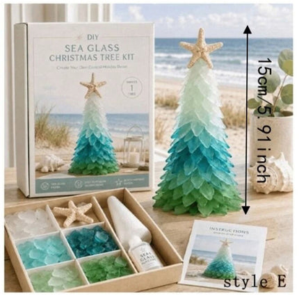 Handmade Sea Glass Tree Romantic Christmas Tree DIY Ornament Christmas