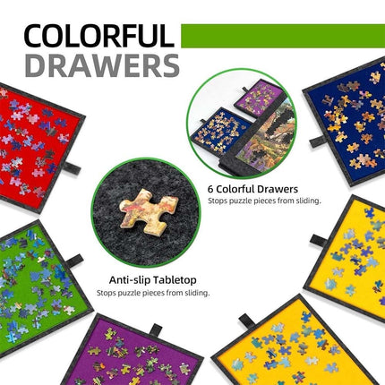 Felt Puzzle Board Felt Jigsaw Puzzle Board Tilting Puzzle Table 1000Pcs Storage