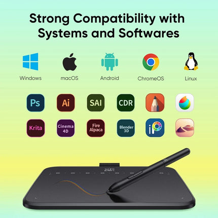 XP-Pen Deco 640 Graphics Tablet 16K Pressure Levels 16x9cm Drawing Area
