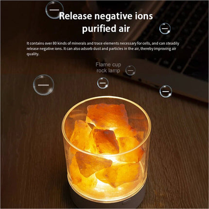 Himalayan Natural Crystal Salt Rock Lamp Colorful Night Light Gift