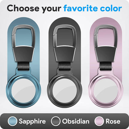 For Apple AirTag Heavy Duty Metal Magnetic Case Air Tag Shell Shockproof Cover Purple