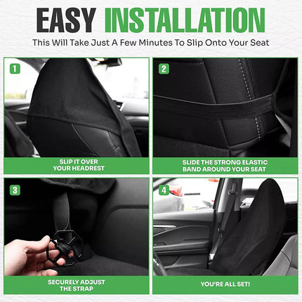 Car Seat Cover Waterproof Non-slip Towel Car Seat Protector with Elastic Strap