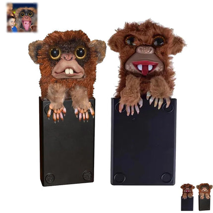 Realistic Surprise Prank Monkey Toy Pet Pranksters Pop Up Prank Funny Gift Tongue + Teeth