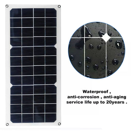 30W Solar Panel Trickle Charger 12V Battery Charger for RV Boat Car Camping Flex