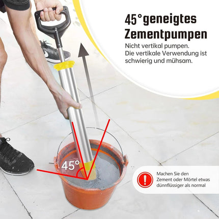 Stainless Steel Grouting Gun With 5 Nozzles Mortar Pump 45 Degree Tilt Design