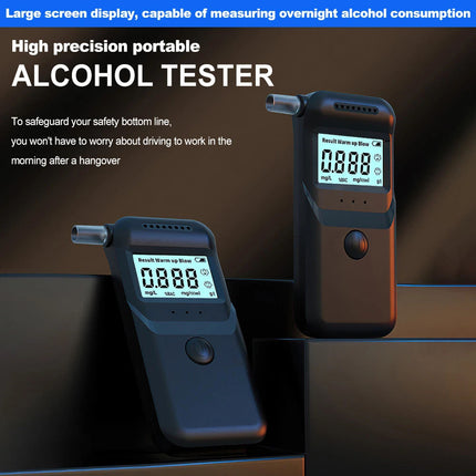 Police LCD Digital Breath Alcohol Analyzer Tester Breathalyzer Test Detector