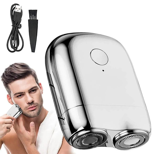 Electric Shaver Waterproof USB Rechargeable Dual Head 3D Floating Blade Razor