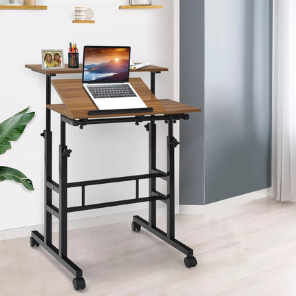 Mobile Laptop Desk Portable Computer Table Adjustable Stand Desks Bed