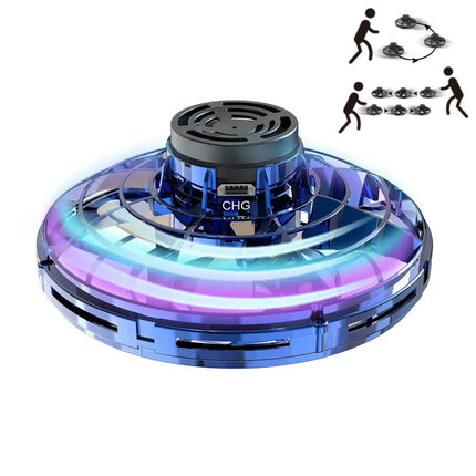 Flying Orb Ball Boomerang Fly Nebula Spinner Toys Soaring Hover UFO Mini Drone Blue