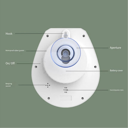 Waterproof Digital Shower Timer Clock Bathroom Kitchen Wall Clock w Hanging Hole