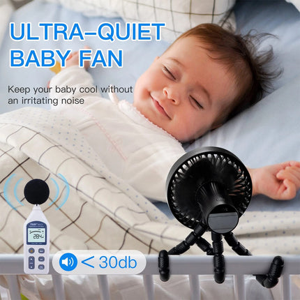 Portable Handheld Cooling Fan Flexible Tripod Clip Desk Bike Adjustable