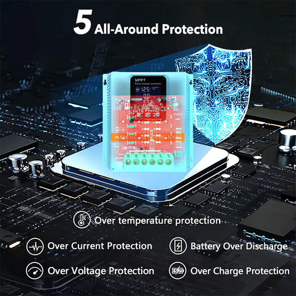 Upgraded MPPT Solar Charge Controller Battery Intelligent Regulator 60A
