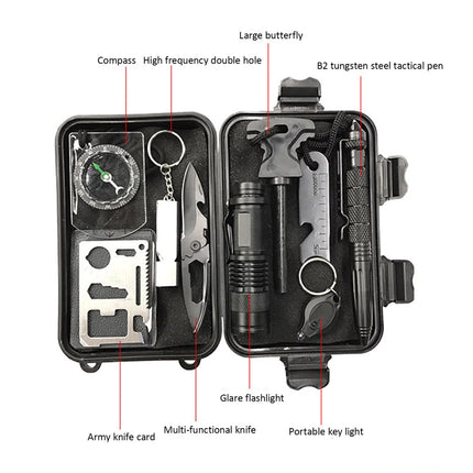 Emergency Survival Equipment Set Outdoor Sports Hiking Tactical Camping Tool Kit