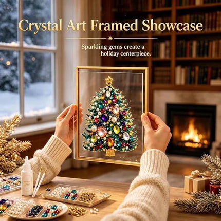 1 Set DIY Christmas Tree Art Kit Gem Art Jeweled Holiday Craft Kit Decoration