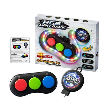 RGB LED Reflex Game,Funny Light Defense Challenge Interactive Game,Fast Press