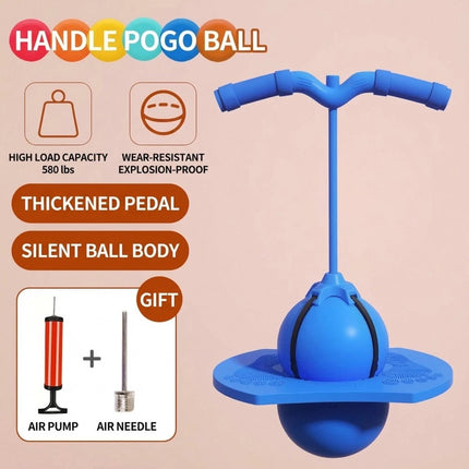 Bouncing Ball Frog Jump Long Height Exercise Equipment Balance Training Toys (Blue Dual purpose)