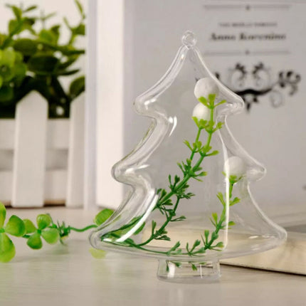 10x Christmas Ball Fillable Plastic Baubles Clear Xmas Tree Decor Ornament 10CM