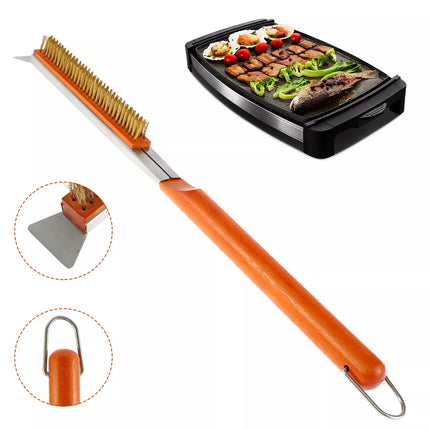 Pizza Oven Brush 21inch Portable Pizza Stone Brush with Wooden Handle