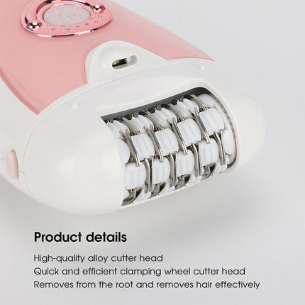 2 in 1 Epilator Women Instant Pain Free Electric Hair Removal Remover Body Face