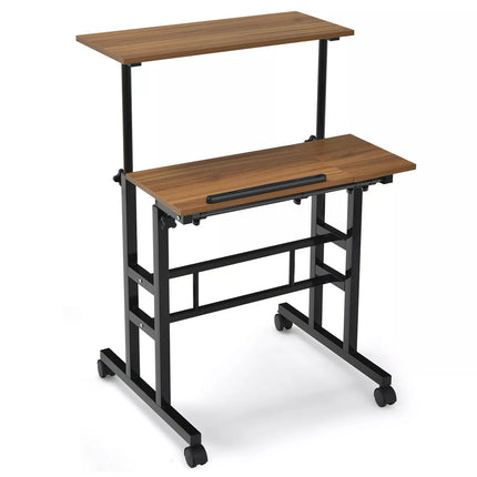 Mobile Laptop Desk Portable Computer Table Adjustable Stand Desks Bed