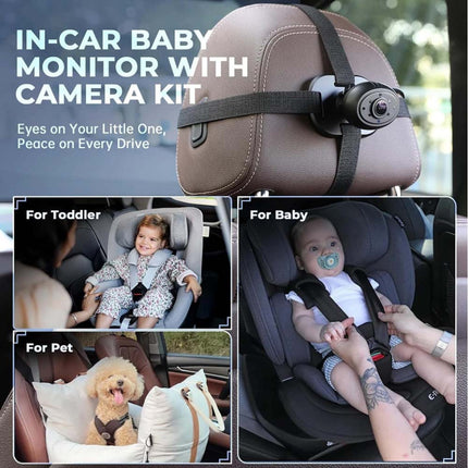 4.3" HD 1080P Car Camera Monitor Rear Facing Seat Night Vision Mirror