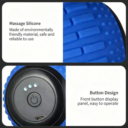 Rechargeable Electric Massage Roller Vibrating Silicone Yoga Ball Muscle Relief