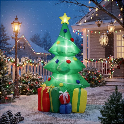 Christmas Inflatable Tree Gifts 1.5M Xmas Decor LED Lights Outdoor