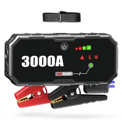 3000A Portable 12V Car Jump Starter Pack Booster Battery Charger Power Bank