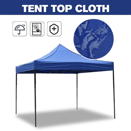 Garden BBQ Gazebo Top Cover Cloth Roof Replacement Fabric Tent Canopy 2.9x2.9m (Blue）