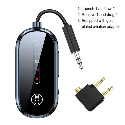Airplane Bluetooth 5.4 Adaptor Transmitter Adapter for Airpods or Headphones