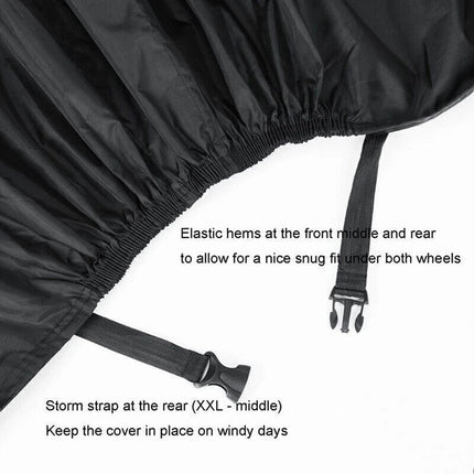 210T Polyester Bike Cover Outdoor Waterproof Dustproof Bicycle Protective Cover with UV Protection