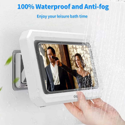 IPX7 Waterproof Phone Holder Touch Screen for Shower Bathroom 6.7" White
