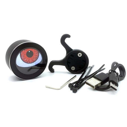 LED Motorcycle Bicycle Devil Eye Light Programmable Eyes Rear Bike Lights USB