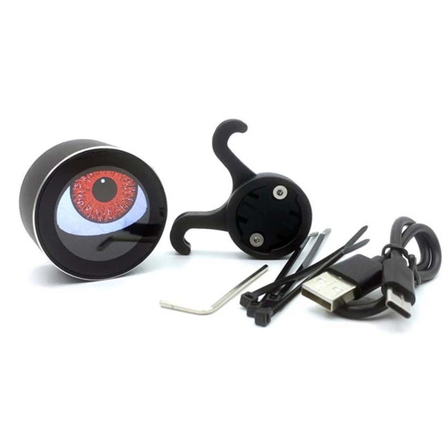 LED Motorcycle Bicycle Devil Eye Light Programmable Eyes Rear Bike Lights USB