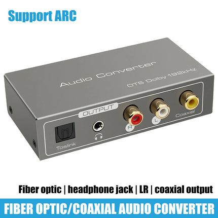 Digital Audio Converter HDMI ARC Optical Coaxial To Analog Jack AUX RCA Splitter