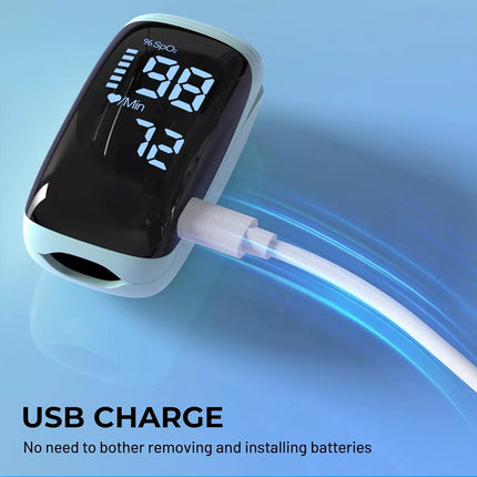 Professional Finger Pulse Oximeter Blood Oxygen Saturation Heart Rate Monitor