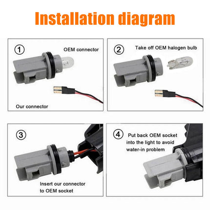 2PCS LED Side Indicator Lights For Toyota Land Cruiser Prado 90 Series 1996-2002