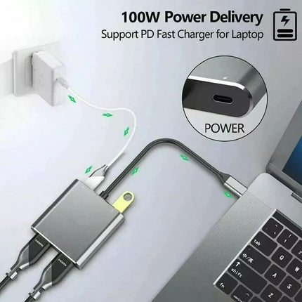 Adapter USB 3.0 Type-C to Dual HDMI USB C Hub Docking Station Screen Expansion