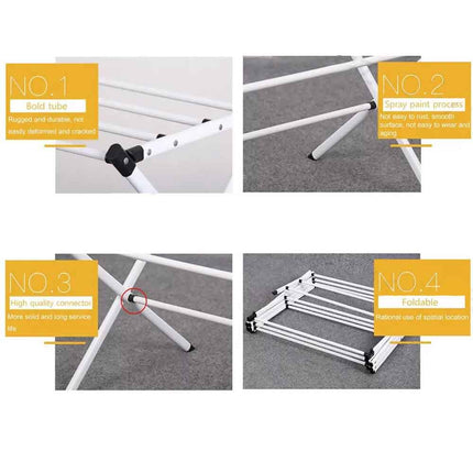 Clothes Rack Towel Hanger Airer Drying Horse Laundry Foldable Free Stand Plastic