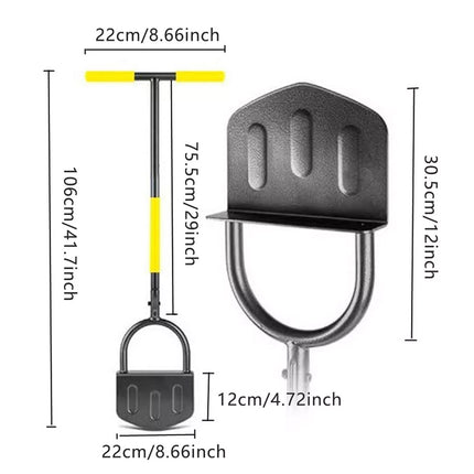 Manual Lawn Edge Cutting Shovel Serrated Half Moon Lawn Edging Tool with Handle Sharp Edge