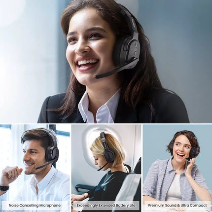 Removable Trucker Driver Headphone Over Ear Wireless Bluetooth Headset Mic