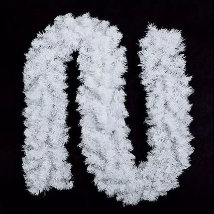 2.7m/9ft Artificial Pine White Christmas Garland Xmas Tree Fireplace Decorations