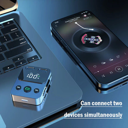 2 In 1 USB Transmitter Receiver Audio Adapter 3.5mm Aux. Airplane Bluetooth 5.3