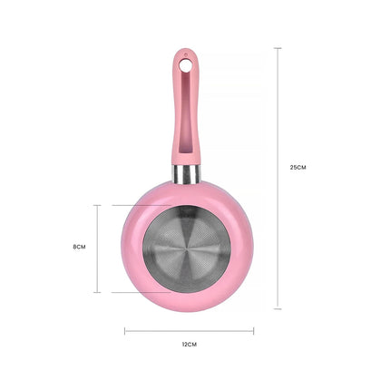 2pcs 12cm Mini Stainless Steel Non Stick Frying Pan Round Egg Pan BPA Free Breakfast