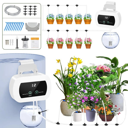 Automatic Drip Irrigation System Plant Controller Self Watering Git Garden