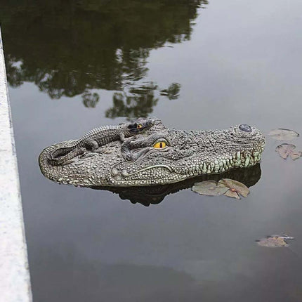 Floating Crocodile Head For Garden Pond Pool Water Feature Ornament Decor
