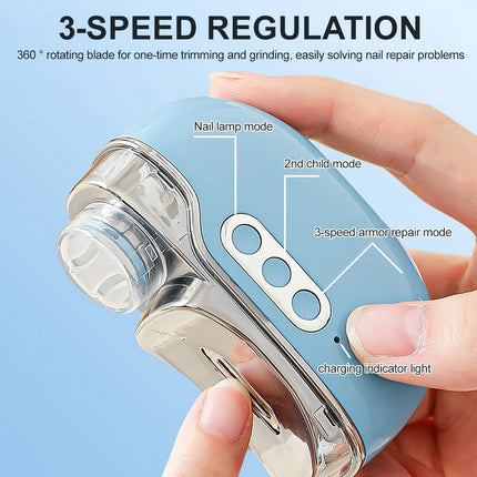 With Drying Adult Electric Nail Clipper Cutter Manicure Cutting Grinding Trimmer